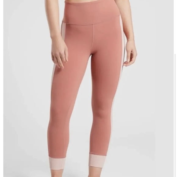 NWT! Athleta Elation Rib Trim 7/8 tight. Plus size 2x (20/22). Palermo pink - Picture 2 of 14